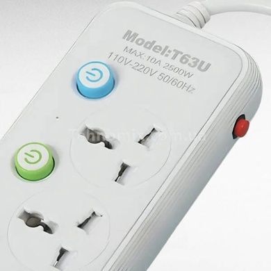 Подовжувач мережевий фільтр Т63U AND WL-2 Білий