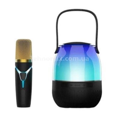 Колонка Bluetooth c RGB подсветкой и микрофоном XM-A68 Черная