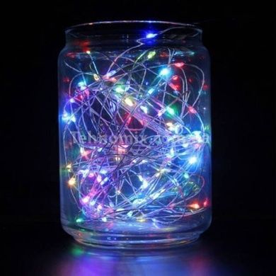 Гирлянда 50LED 5м на батарейках + USB Мультиколор