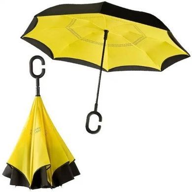 Парасолька навпаки Up Brella однотонна Жовта