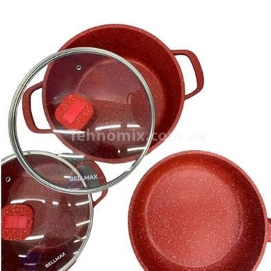 Набор посуды 9 предметов Bellmax Cookware Set BM-152 Красный