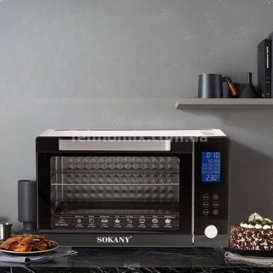 Духовка електрична з конвекцією на 50л 1700Вт Sokany SK-10011 Чорна