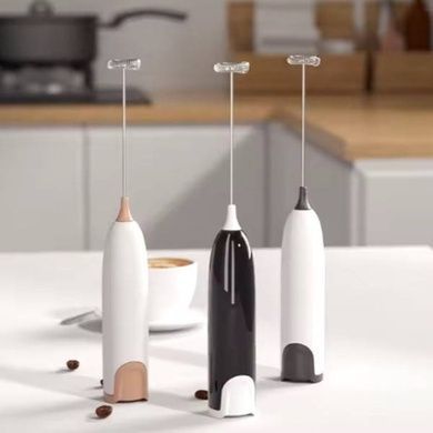 Електричний капучинатор для молока Milk Frother Білий із сірим