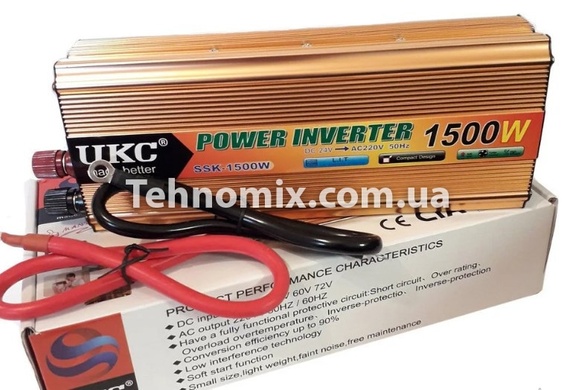 Професійний інвертор перетворювач UKC 1500W SSK AC/DC 24V