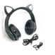 Бездротові навушники Bluetooth з котячими вушками LED СXT-B39 CATS Чорні