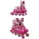 Ролики раздвижные 41082-L р 39-43 Розовые с белым