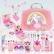 Набір дитячої косметики та аксесуарів у валізці 28в1 HEANING FlyBeauty Washable Cosmetic Рожевий
