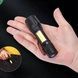 Ручной светодиодный туристический LED фонарь с боковым светом Charging Flashlight Черный