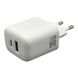 Мережевий зарядний пристрій блок живлення XO L138 30W GaN nitride 1USB-A+1USB-) fast charging charger Біле