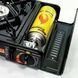 Плита газовая туристическая на 2 конфорки под газовые баллоны Alpen Camping Texas Черная