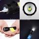 Ручной светодиодный туристический LED фонарь с боковым светом Charging Flashlight Черный