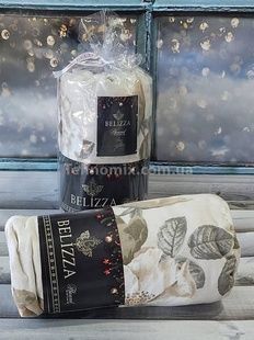 Простирадло на гумці (180х200см) з наволочками (50х70см) Belizza Rose capuchino Фланель Бавовна