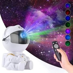 Ночник-проектор Космонавт со звездочкой с пультом Белый