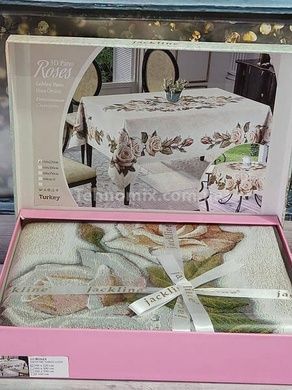 Скатертина Jackline Roses 160х220см Гобелен Бавовна/Поліестер