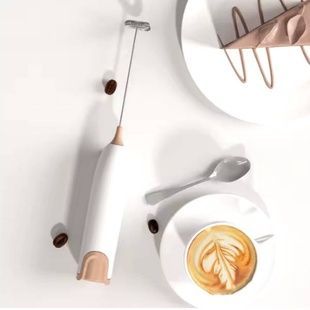 Электрический капучинатор для молока Milk Frother Белый с коричневым