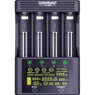 Зарядний пристрій для акумуляторів з індикатором заряду LiitoKala Lii-600 Чорне