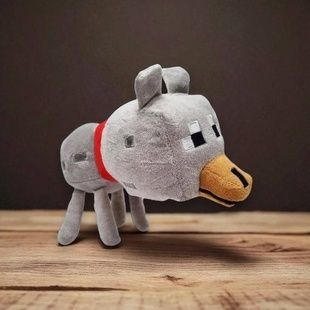 Игрушка-брелок Герои блочного мира Майнкрафт Волк серый