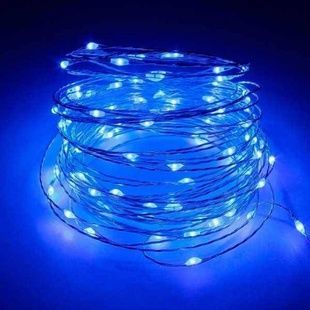 Гирлянда 100LED 10м на батарейках Синяя