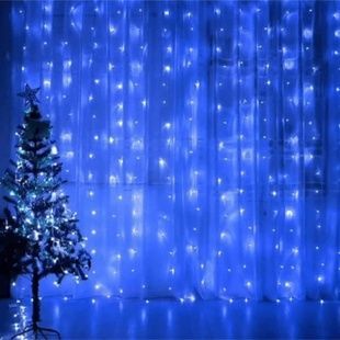 Гірлянда штора світлодіодна 3*2м 240Led MA13100blue Синє світло