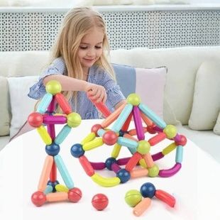 Конструктор магнитный 25 деталей Magnrtic Sticks Разноцветный