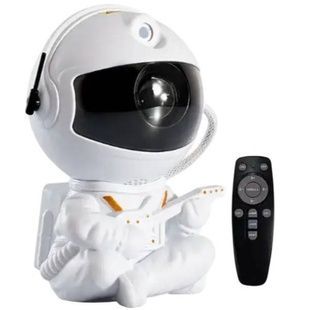 Ночник-проектор Астронавт с гитарой 125*76мм USB 5Вт Белый