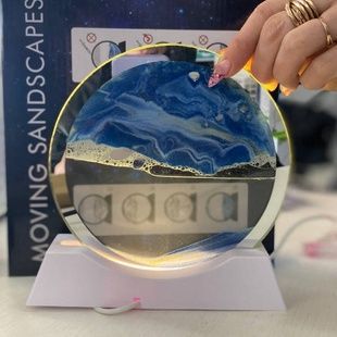Настільний декор Піщані гори USB з LED підсвічуванням 3D MAG-712 Синій пісок