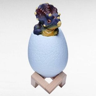 Ночник с подсветкой Динозавр в яйце Трицератопс RGB USB Remote Dinosaur light