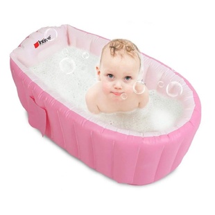 Надувная ванночка Intime Baby Bath Tub розовая