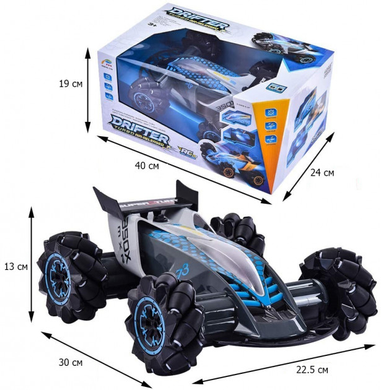 Трюковая машинка Drifter Turbo Air RC 360⁰ с пультом управления и эффектом дыма Gray