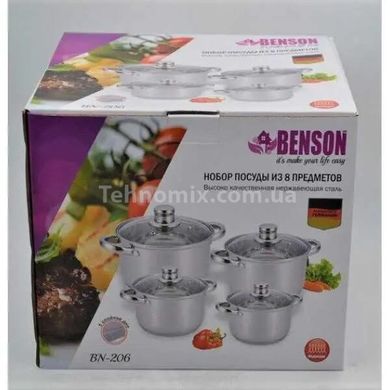 Набір посуду із 8 предметів Benson BN-206