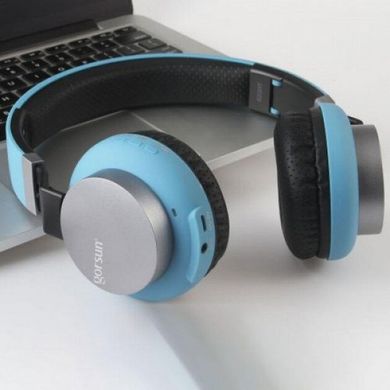 Бездротові Bluetooth Стерео навушники Gorsun GS-E89 Блакитні