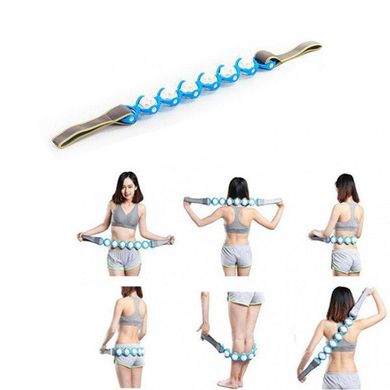 Масажер-стрічка роликовий Massage Rope Блакитний