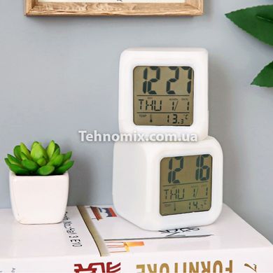Часы хамелеон CX 508 с термометром, будильником и подсветкой