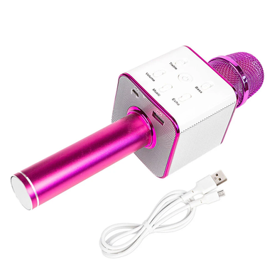 Портативний бездротовий мікрофон караоке Q7 без чохла фіолетовий
