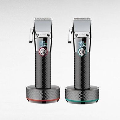 Машинка для стрижки с LED-дисплеем и 6 сменными насадками VGR V-682 Черная