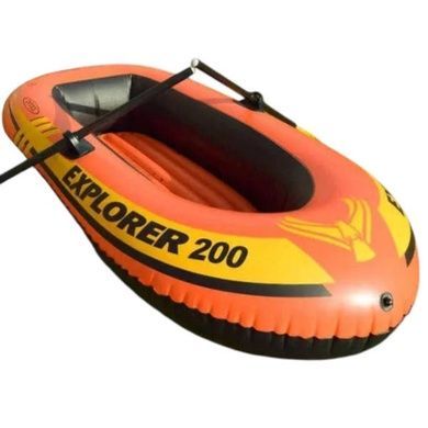 Човен надувний з веслами та насосом в комплекті 185х94х41см Intex EXPLORER 58331 Помаранчевий