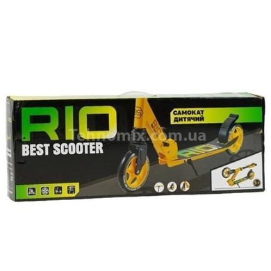 Самокат двухколесный с алюминиевым тормозом R-88505 Best Scooter Черный с красным
