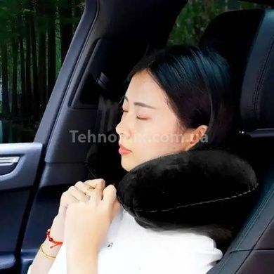 Подушка підголовник масажна Neck Massage Cushion Чорна