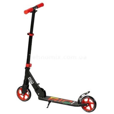 Самокат двухколесный с алюминиевым тормозом R-88505 Best Scooter Черный с красным