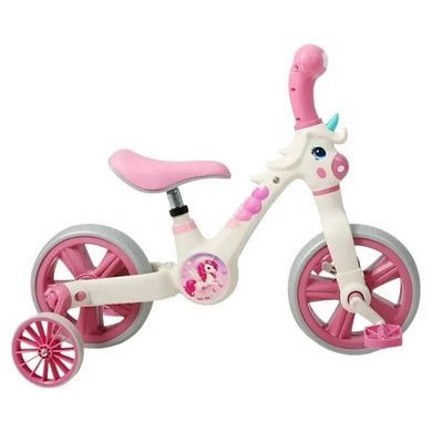 Велосипед детский со страховочными съемными колесами Best Trike JM-1071-9 Светло-розовый