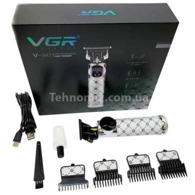 Триммер аккумуляторный 4 насадки 2000mAh VGR V-942 Белый