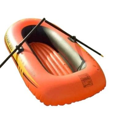 Човен надувний з веслами та насосом в комплекті 185х94х41см Intex EXPLORER 58331 Помаранчевий