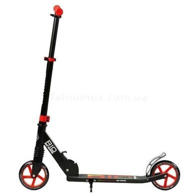 Самокат двухколесный с алюминиевым тормозом R-88505 Best Scooter Черный с красным