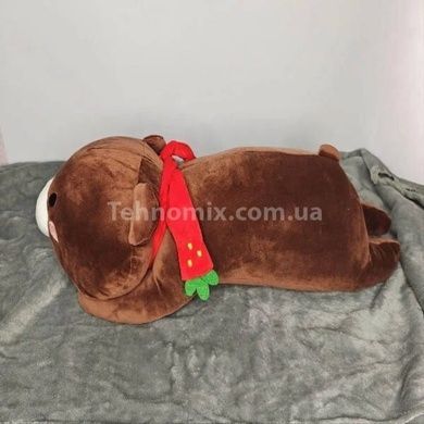 Игрушка-плед Мишка в шарфике 3в1 57см (плед 100*150см) Темно-коричневый
