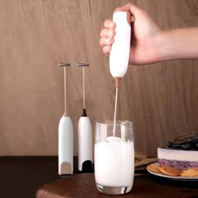 Електричний капучінатор для молока Milk Frother Білий з коричневим