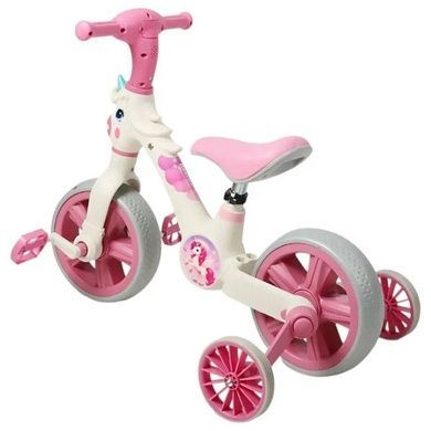 Велосипед детский со страховочными съемными колесами Best Trike JM-1071-9 Светло-розовый