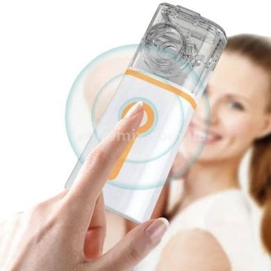 Ингалятор портативный небулайзер для взрослых и детей Mesh Nebulizer Белый с оранжевым