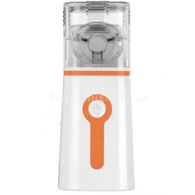 Ингалятор портативный небулайзер для взрослых и детей Mesh Nebulizer Белый с оранжевым
