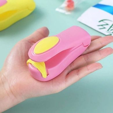 Зварювач пакетів ручний Mini Vacuum Sealer Рожевий