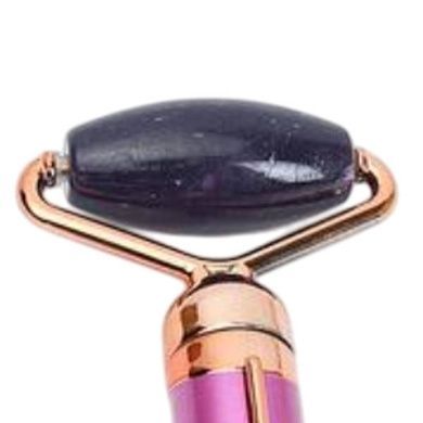 Електричний ролик - масажер для обличчя Flawless Facial Roller Фіолетовий із золотистим